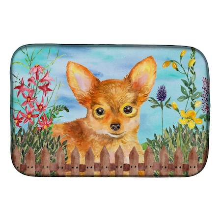 Carolines Treasures Toy Terrier Spring Dish Drying Mat CK1284DDM